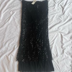 By Anthropologie Sequin Netting Midi Skirt
